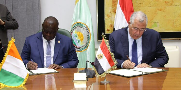 وزير الزراعة ونظيره الإيفواري يعقدان جلسة مباحثات مشتركة لتعزيز التعاون المشترك بين البلدين 1 وزير الزراعة