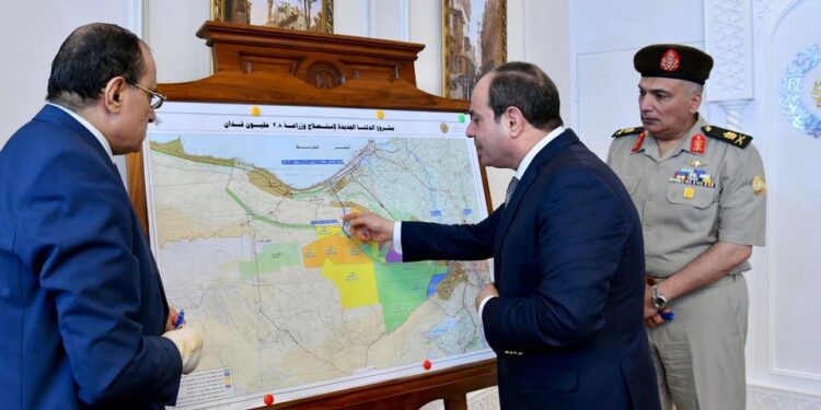 الرئيس السيسي يوجه بتعزيز جهود الاستصلاح الزراعي في مشروع الدلتا الجديدة 1 الدلتا الجديدة