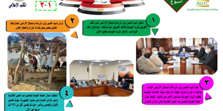 "الزراعة في أسبوع" نشرة الحصاد رقم ١٠٠ لأنشطة الوزارة في الفترة من ١٥ وحتى ٢١ يوليو الجاري 1 الزراعة في أسبوع