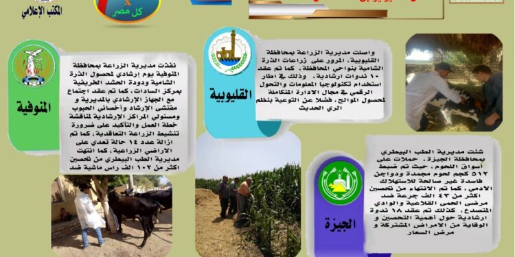 مركز المعلومات الصوتية يصدر النشرة 52 عن أنشطة مديريات الزراعة والطب البيطري 1 مركز المعلومات الصوتية