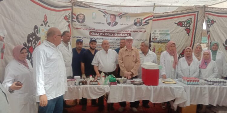 القوافل العلاجية البيطرية تفحص 411 حيوان و3500 طائر للمربين بالغربية 1 القوافل العلاجية البيطرية