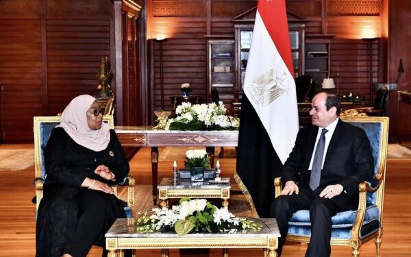 قمة المناخ.. الرئيس السيسي يستقبل رئيسة تنزانيا لبحث ملفات التعاون المشترك 1 قمة المناخ