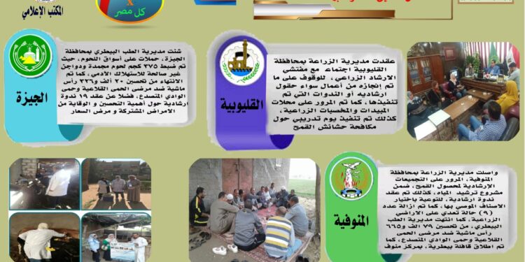 مركز المعلومات الصوتية يصدر نشرته الـ 69 عن أنشطة مديريات الزراعة والطب البيطري 1 مركز المعلومات الصوتية