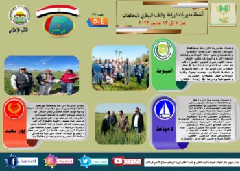 انفوجراف وفيديو..تعرف على أنشطة وجهود مديريات الزراعة والطب البيطري خلال الفترة من ٧ وحتى ١٣ مارس الجاري