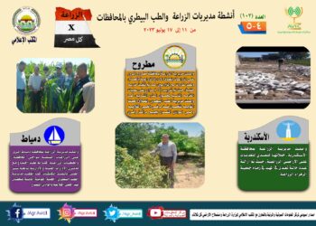 انفوجراف وفيديو| تعرف على أنشطة وجهود مديريات الزراعة والطب البيطري في أسبوع