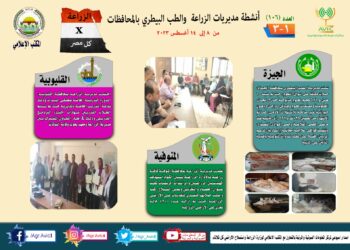 انفوجراف وفيديو| تعرف على أنشطة وجهود مديريات الزراعة والطب البيطري خلال أسبوع