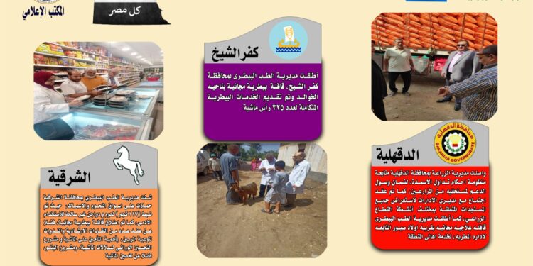 انفوجراف وفيديو| تعرف على أنشطة وجهود مديريات الزراعة والطب البيطري خلال أسبوع 1 انفوجراف وفيديو| تعرف على أنشطة وجهود مديريات الزراعة والطب البيطري خلال أسبوع