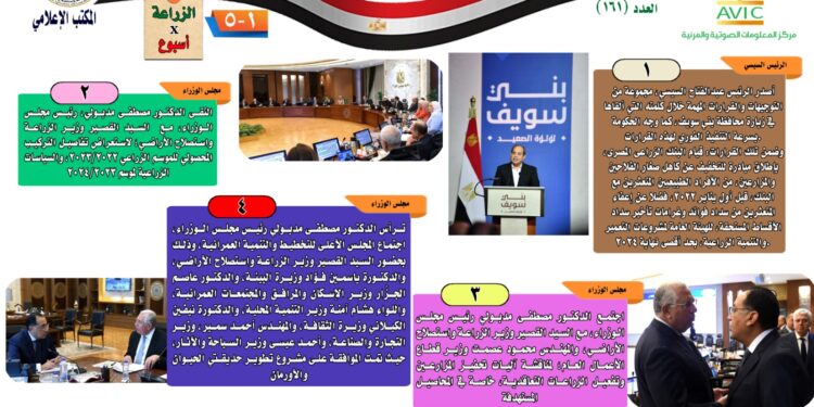 "الزراعة في أسبوع" نشرة الحصاد رقم ١٦١ لأنشطة الوزارة في الفترة من ١٥ وحتى ٢١ سبتمبر الجاري 1 “الزراعة في أسبوع” نشرة الحصاد رقم ١٦١ لأنشطة الوزارة في الفترة من ١٥ وحتى ٢١ سبتمبر الجاري