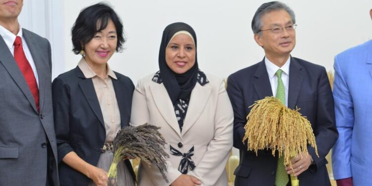 سفير اليابان بالقاهرة يزور برنامج الأرز المصري ويفتتح معمل الجايكا في محطة بحوث سخا 1 سفير اليابان بالقاهرة يزور برنامج الأرز المصري ويفتتح معمل الجايكا في محطة بحوث سخا