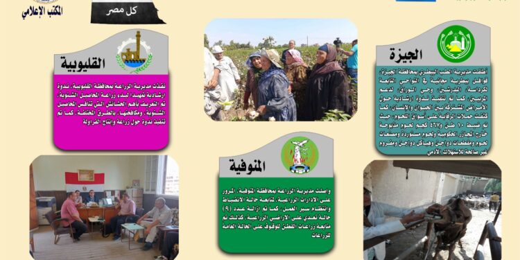 مركز المعلومات الصوتية يصدر نشرته الـ 112 عن أنشطة مديريات الزراعة والطب البيطري 1 مركز المعلومات الصوتية