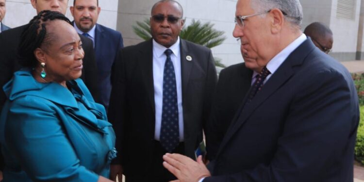 وزير الزراعة يلتقي رئيسة مجلس الشيوخ لدولة غينيا الاستوائية بمقر الوزارة بالعاصمة الادارية 1 وزير الزراعة