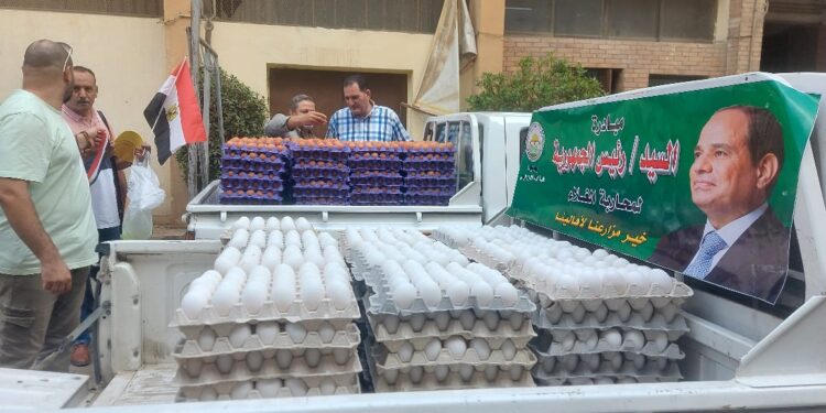 إطلاق ١٢ منفذ متحرك لبيع بيض المائدة للمواطنين 1 إطلاق ١٢ منفذ متحرك لبيع بيض المائدة للمواطنين