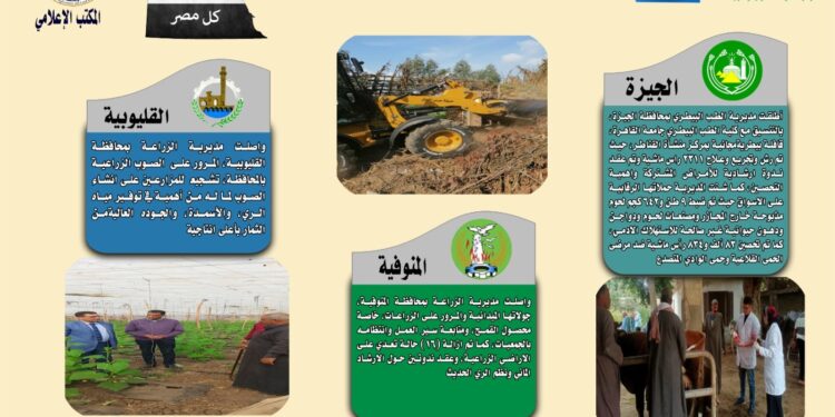 "الزراعة في كل مصر" تعرف على أنشطة وجهود مديريات الزراعة والطب البيطري خلال الفترة من ٥ وحتى ١٢ ديسمبر الجاري 1 الزراعة في كل مصر