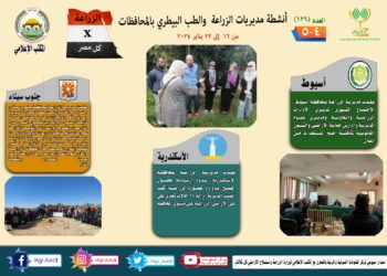 انفوجراف وفيديو|  تعرف على أنشطة مديريات الزراعة والطب البيطري خلال أسبوع