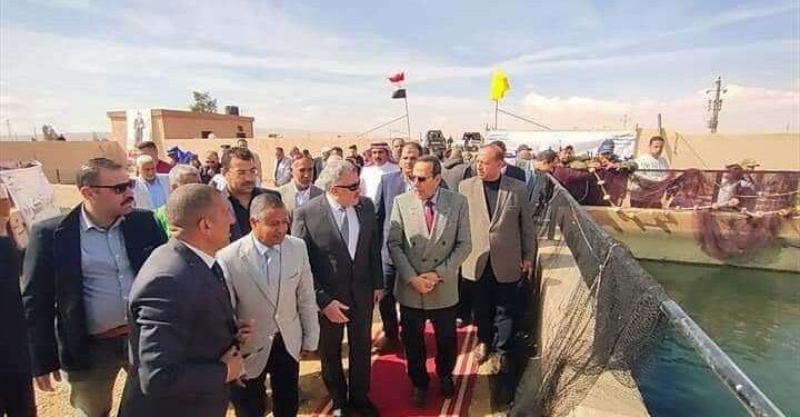 شوشة وفرحات يفتتحان الصيد بمزرعة أم شيحان السمكية بمحافظة شمال سيناء 1 شوشة وفرحات يفتتحان الصيد بمزرعة أم شيحان السمكية بمحافظة شمال سيناء