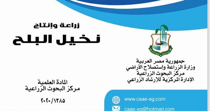 زراعة وإنتاج نخيل البلح .. نشرة إرشادية (pdf) 1 زراعة وإنتاج نخيل البلح