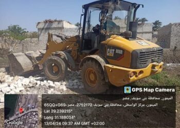 إزالة التعديات بزراعة بني سويف