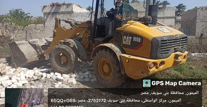 زراعة بني سويف تزيل7 حالات تعدي على الأرض الزراعية 1 إزالة التعديات بزراعة بني سويف