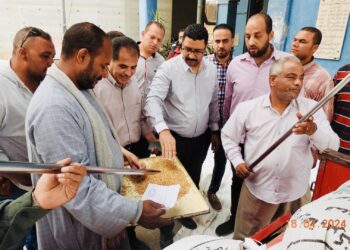 متابعة عمليات توريد القمح بزراعة المنيا
