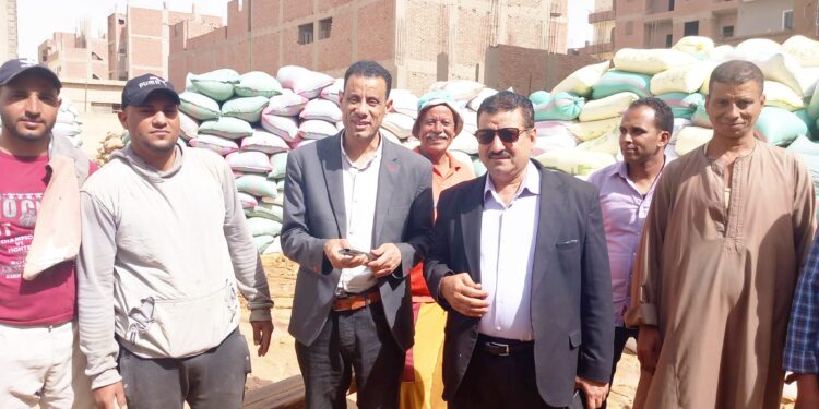 زراعة أسيوط تواصل متابعة  توريد القمح بالشوّن  1 وكيل زراعة أسيوط ويتابع توريد القمح