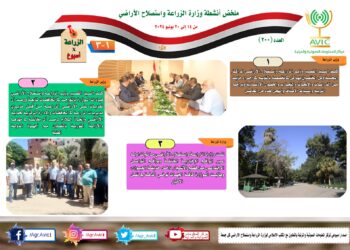 “الزراعة في أسبوع” نشرة الحصاد  رقم ٢٠٠  لأنشطة الوزارة في الفترة من ١٣ وحتى ٢٠ يونيو الجاري