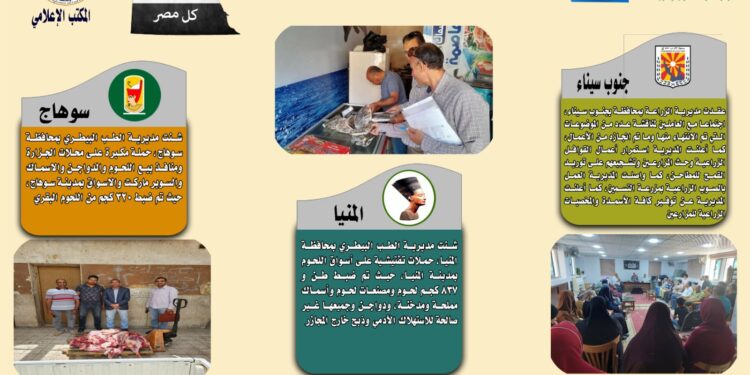 انفوجراف وفيديو| تعرف على أنشطة وجهود مديريات الزراعة والطب البيطري خلال أسبوع 1 انفوجراف وفيديو| تعرف على أنشطة وجهود مديريات الزراعة والطب البيطري خلال أسبوع