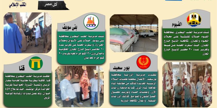 تعرف على أنشطة وجهود مديريات الزراعة والطب البيطري من ١١ لـ١٧ يونيو 1 تعرف على أنشطة وجهود مديريات الزراعة والطب البيطري من ١١ لـ١٧ يونيو