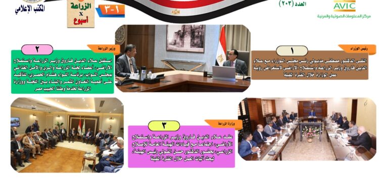 "الزراعة في أسبوع" نشرة الحصاد رقم  ٢٠٣ لأنشطة الوزارة في الفترة من ٥ وحتى ١١ يوليو الجاري 1 الزراعة في أسبوع