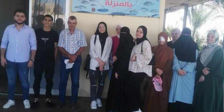 مزرعة المنزلة التابعة لجهاز تنمية البحيرات تستقبل وفد طلابي