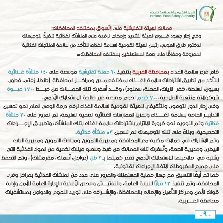 ١٤٨ ألف طن إجمالي صادرات مصر الزراعية خلال أسبوع