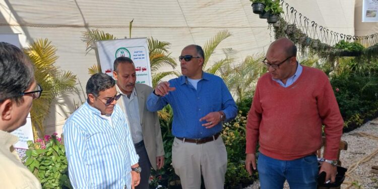 د. علاء عزوز يتفقد معرض زهور الربيع قبل ساعات من افتتاحه 1 معرض زهور الربيع