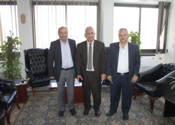 نائب رئيس مركز البحوث الزراعية للإنتاج يبحث مع مدير المركز الوطني الفلسطيني الزراعي التعاون المشترك