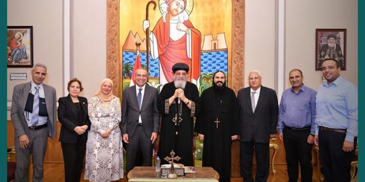 رئيس البنك الزراعي يبحث مع البابا تواضروس تمويل المشروعات الزراعية بالأديرة 1 رئيس البنك الزراعي
